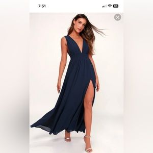 Lulus dark blue Heavenly Hues maxi dress